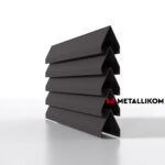Ламели для забора жалюзи Luxe Л RAL 8019 – покрытие порошковое, толщина 0,45 мм в Иркутске  | фото 1