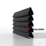 Ламели для забора жалюзи Luxe Л RAL 9005 – покрытие матовое, толщина 0,45 мм в Иркутске  | фото 2
