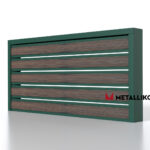 Планкен для забора ранчо под дерево 190 mm RAL 6005 – покрытие порошковое, толщина 0,45 мм в Иркутске  | фото 1