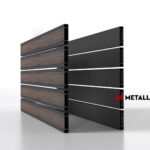 Планкен для забора Printec под дерево 120 mm RAL 7024 – покрытие полиэстер, толщина 0,45 мм в Иркутске  | фото 1